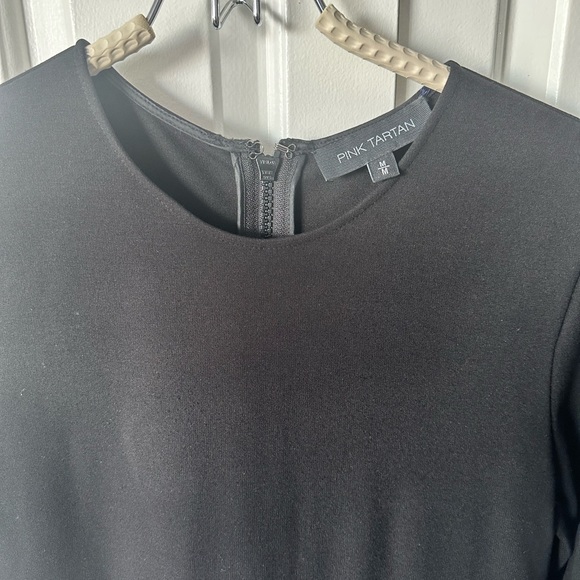 Rare Find! Classic Pink Tartan stretch skater dress. Size M. Black - Picture 2 of 5